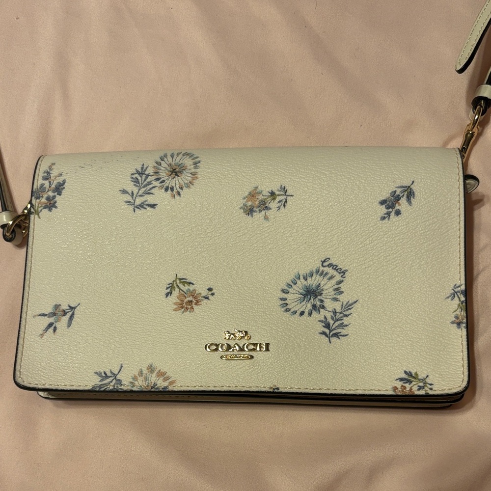 Coach Cream Floral Crossbody Bag